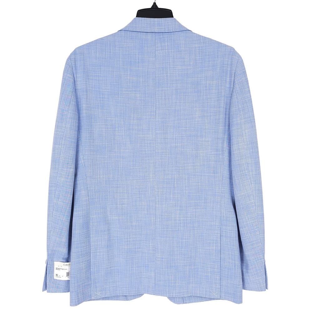 Calvin Klein Mens Slim Fit Sport Coat Blazer 38R Light Blue Solid Stretch NWT - Picture 9 of 13